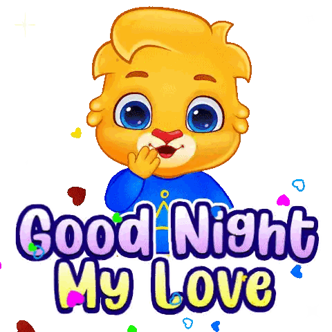 Cartoon Bear Saying Good Night My Love