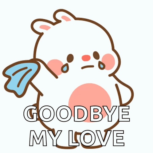 Cartoon Bear Saying Goodbye My Love Sad Face GIF