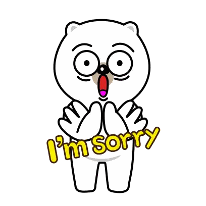 Cartoon Bear Saying Sorry