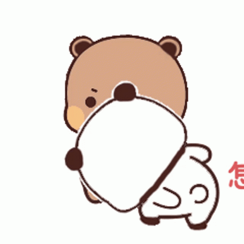 Cartoon Bear Standing Next to Another