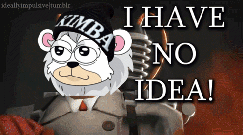 Cartoon Bear Wearing Kimba Beanie