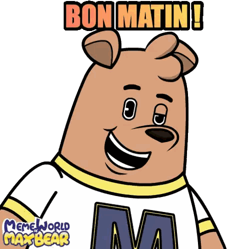 Cartoon Bear Wearing M Shirt