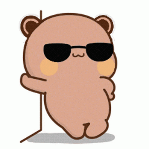 Cartoon Bear Wearing Sunglasses GIF