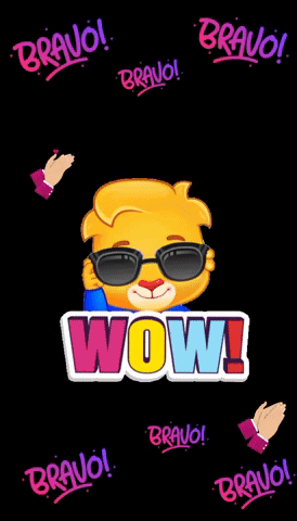 Cartoon Bear Wearing Sunglasses Wow GIF