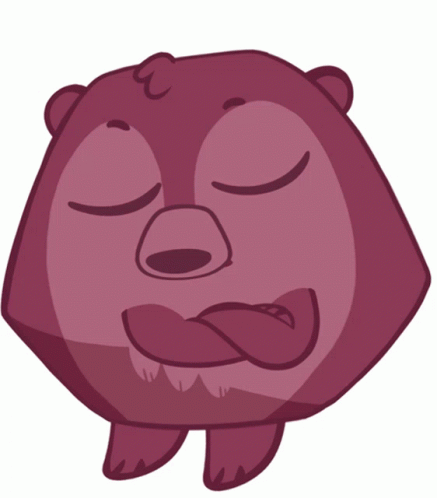 Cartoon Bear With Arms Crossed and Eyes Closed