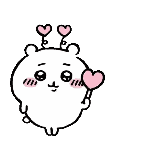 Cartoon Bear With Hearts Holding Heart