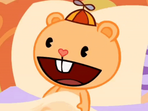 Cartoon Bear With Propeller Hat GIF