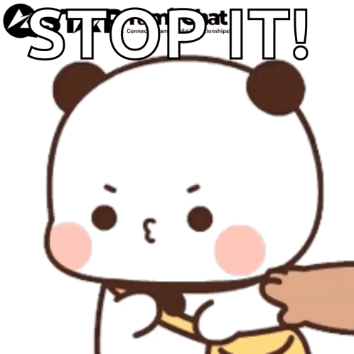 Cartoon Bear with Stop It