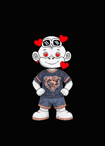 Cartoon Bear With Sunglasses And Bear Shirt GIF