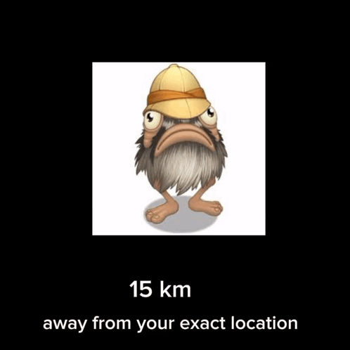 Cartoon Bearded Character Wearing Hat This Guy Is 10 Km Away