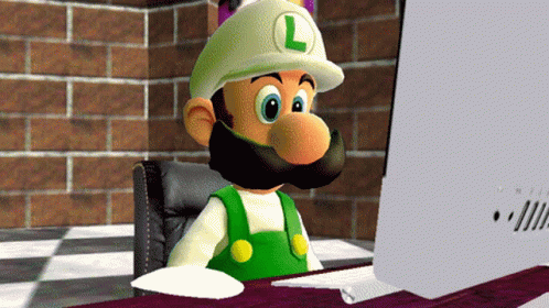 Cartoon Bearded Character with L Hat