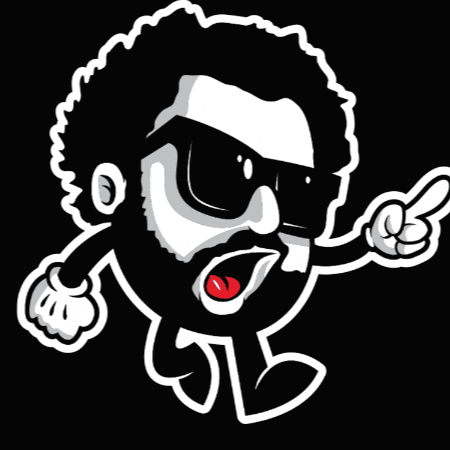 Cartoon Bearded Character With Sunglasses GIF