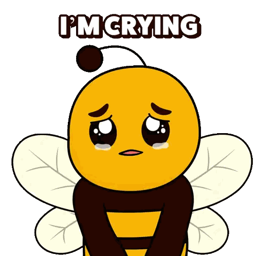 Cartoon Bee Crying I'm Crying