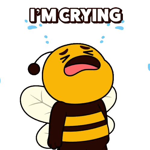 Cartoon Bee Crying I'm Crying