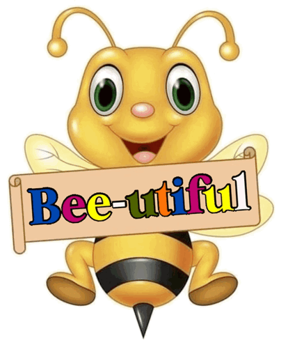 Cartoon Bee Holding Bee-Useful Sign