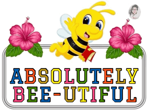 Cartoon Bee Holding Book Absolutely Bee-utiful