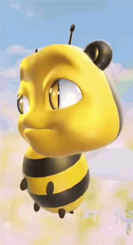 Cartoon Bee with Big Eyes