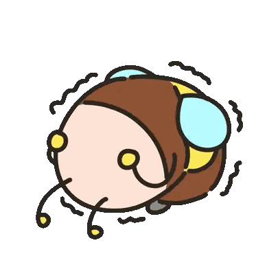 Cartoon Bee With Wings and Antennae
