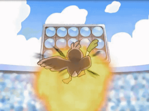 Cartoon Bird Flying Through Stadium