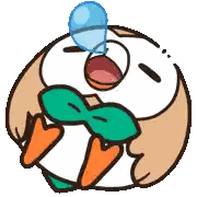 Cartoon Bird with Balloon in Beak