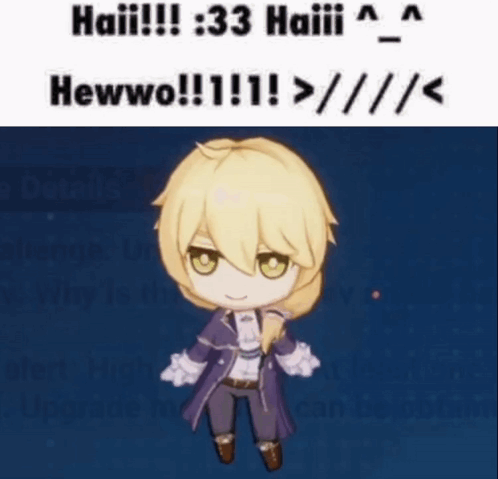 Cartoon Blonde Hair Character Says Haii GIF