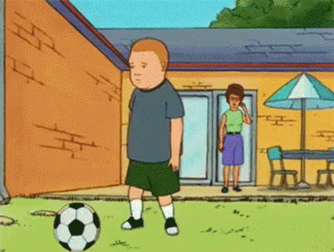 Cartoon Bobby Playing Soccer GIF 