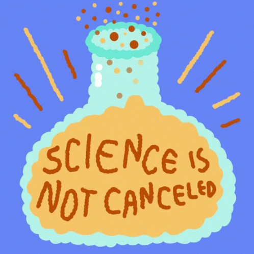 Cartoon Bottle Saying Science Is Not Cancelled