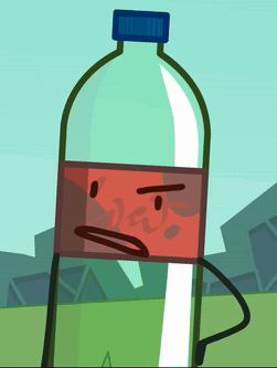 Cartoon Bottle With Sad Face