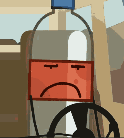 Cartoon Bottle With Sad Face