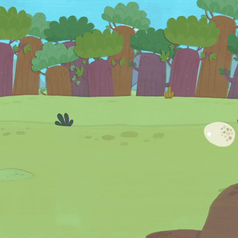 Cartoon Bouncy Rolling Egg GIF