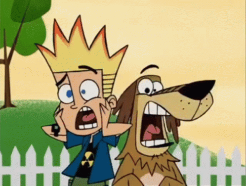 Cartoon Boy and Dog Standing Together