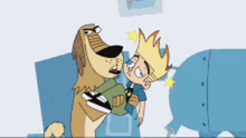 Cartoon Boy and Dog Talking