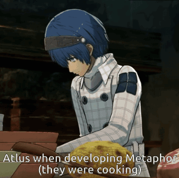 Cartoon Boy Cooking With Atlus When Developing Metaphor They Were Cooking