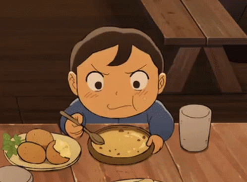 Cartoon Boy Eating Meal GIF