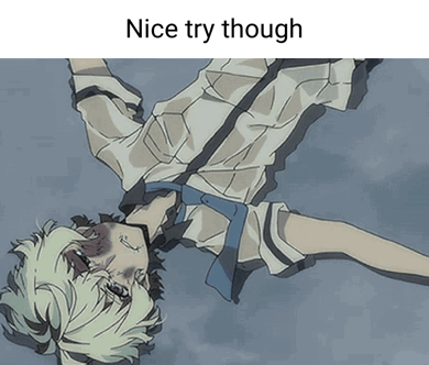 Cartoon Boy Falling Down Saying Nice Try Though