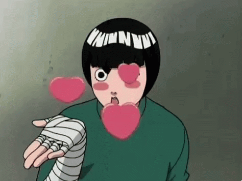 Cartoon Boy Heart Eyes Holding Hand Out