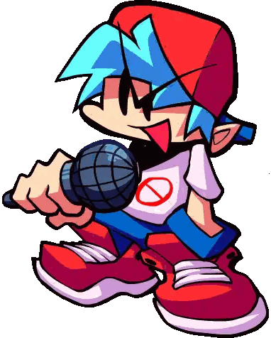 Cartoon Boy Holding Microphone