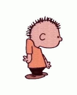 Cartoon Boy Looking Up