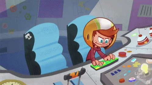 Cartoon Boy Playing Video Game Live