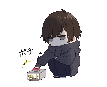 Cartoon Boy Pressing Reset Button