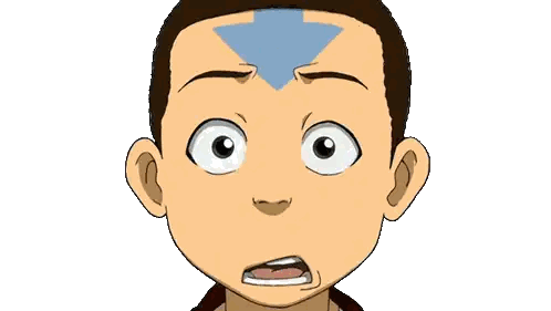 Cartoon Boy with Blue Arrow