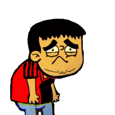 Cartoon Boy With Sad Face