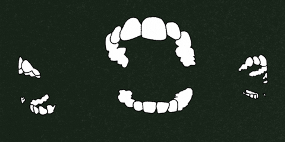 Cartoon British Teeth Loop GIF