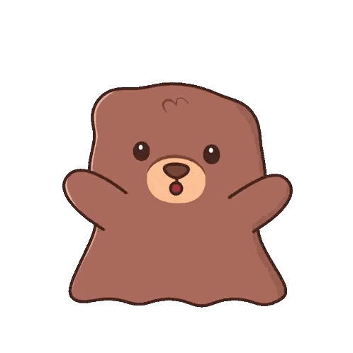 Cartoon Brown Bear With Red Tongue
