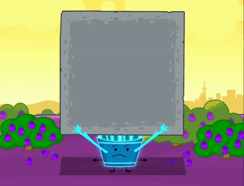 Cartoon Bucket with Arms and Legs
