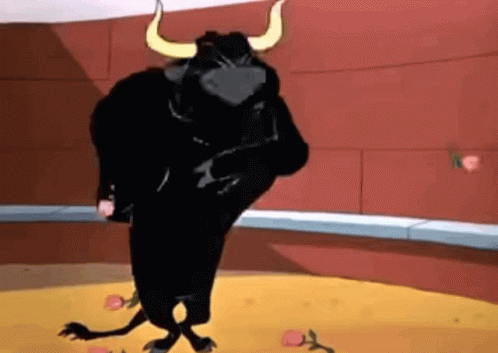 Cartoon Bull With Horns GIF
