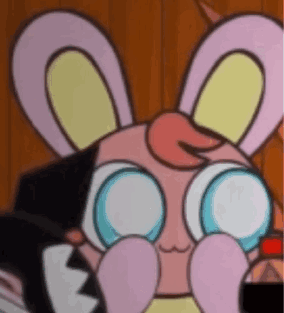 Cartoon Bunny Ears Covering Eyes GIF