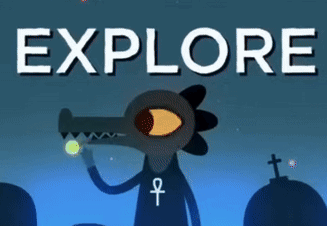 Cartoon Bunny Holding Red Heart Surrounded By Hearts GIF
