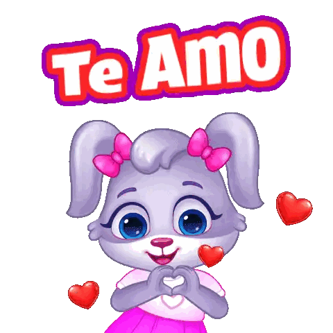 Cartoon Bunny Making Heart Shape