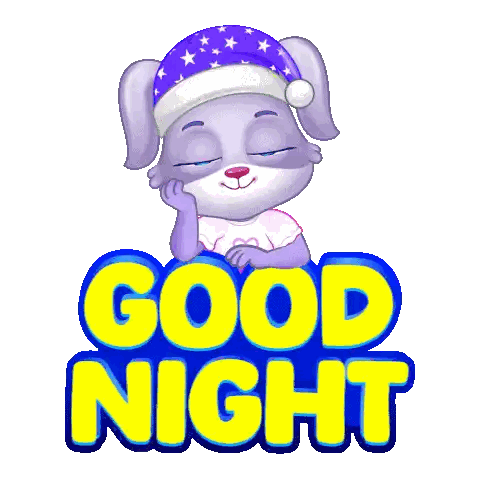 Cartoon Bunny Saying Good Night